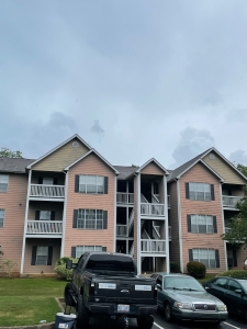 Apartment Building Roof job completed by JMR Roofing