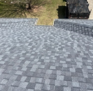 Newly completed roof project by JMR Roofing